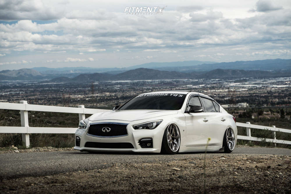 2015 INFINITI Q50 Sport with 19x10.5 Weds Lxz and Federal 215x35