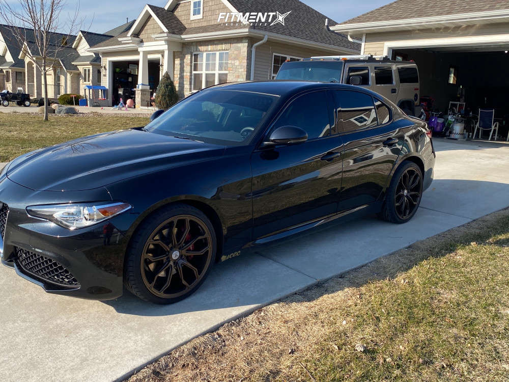 2017 Alfa Romeo Giulia TI with 20x8.5 Asanti Black Abl19 and Toyo