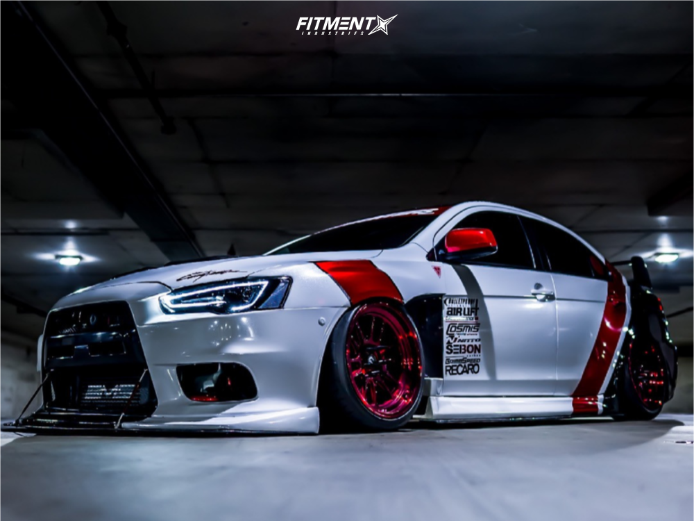 2010 Mitsubishi Lancer Evolution SE with 18x9.5 Cosmis Racing Xt