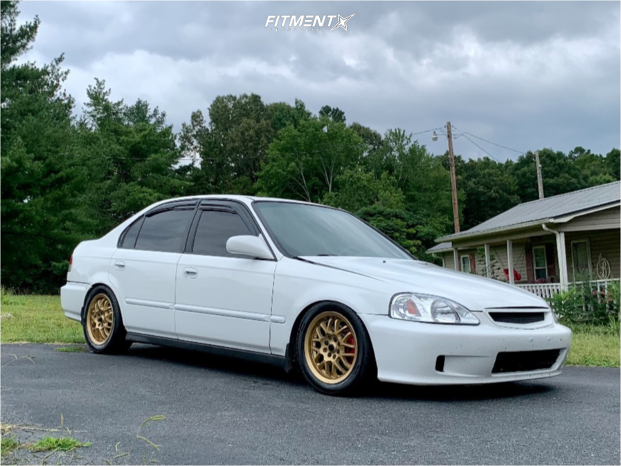 1996 Honda Civic EX with 15x6.5 Rota MSR and Kumho 205x50 on