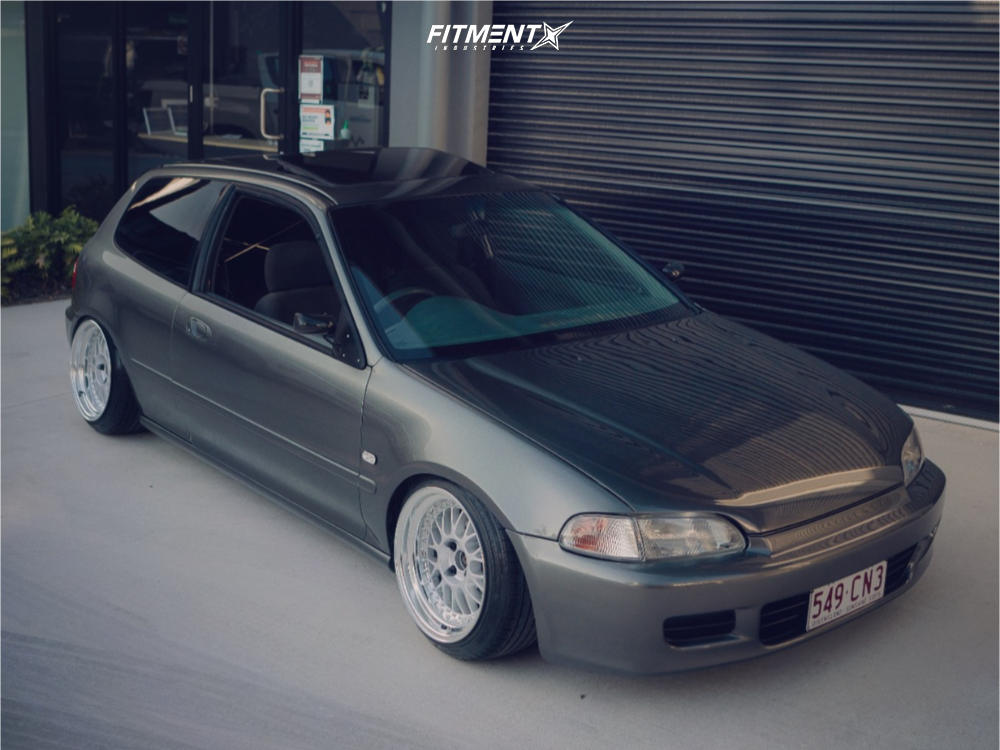 1995 Honda Civic EX with 16x9.5 Work Meister M1 3P and Accelera
