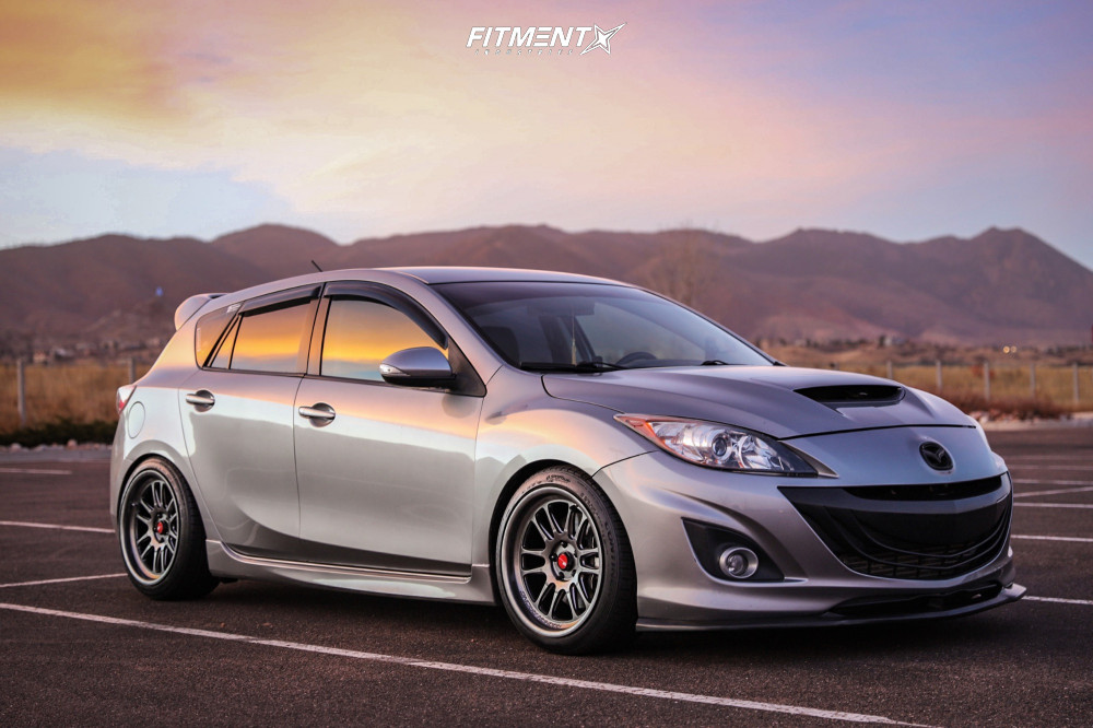アオ　0710 2011 Mazda 3 Mazdaspeed with 18x9.5 Aodhan Ah07 and Continental