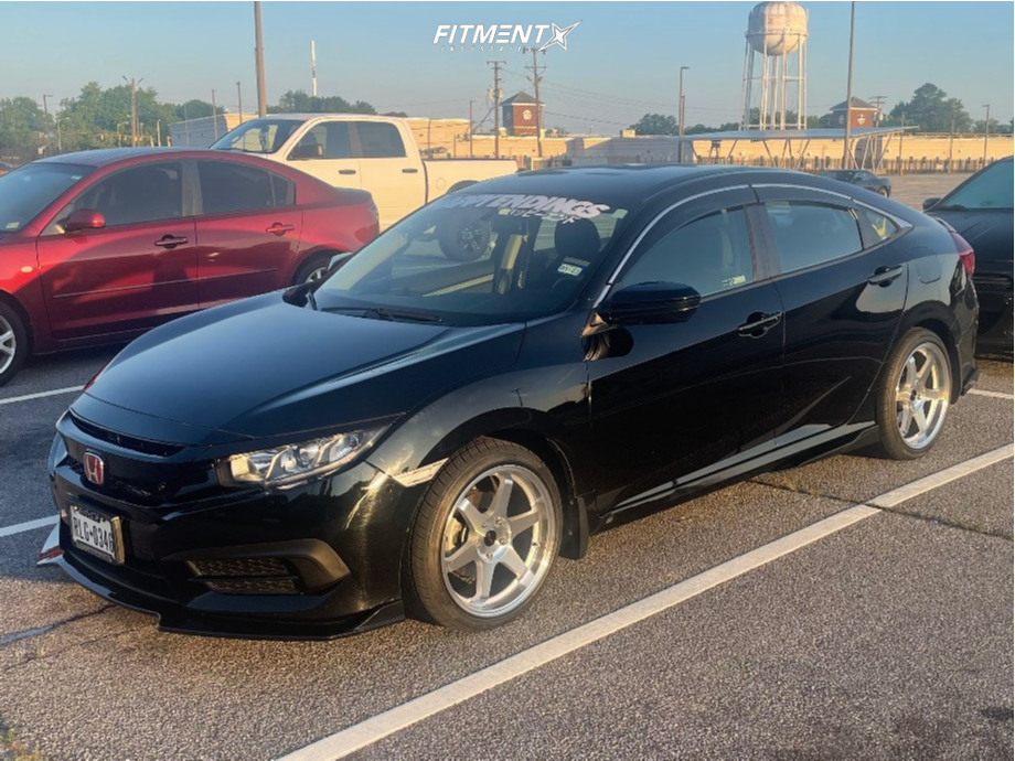 2018 Honda Civic LX with 18x8.5 Vors Tr37 and Vercelli 225x40 on