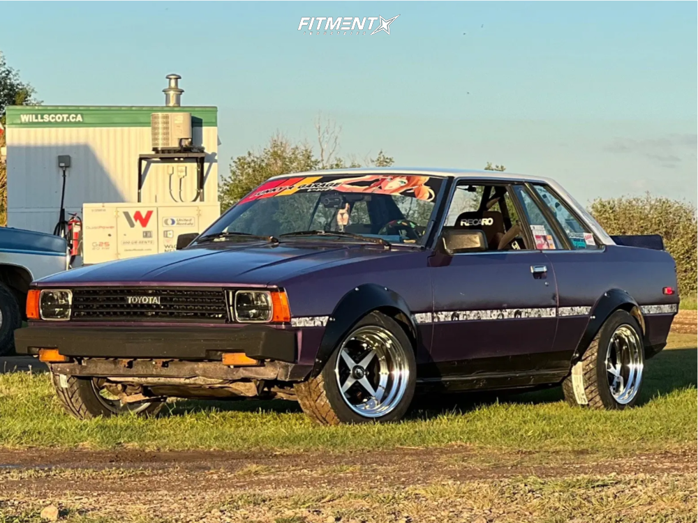 1982 Toyota Corolla DLX with 15x9 Work Equip 01 and Hankook 235x45
