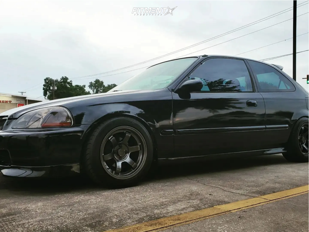 1996 Honda Civic DX with 15x8 Rota Grid V and Toyo Tires 205x50 on