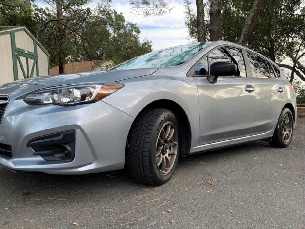 2018 Subaru Impreza Base with 16x7 Drag DR31 and Continental