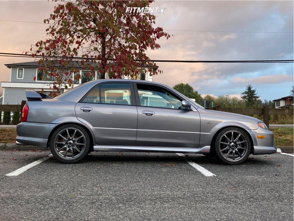 2003 Mazda Protege Mazdaspeed with 18x7.5 Work Emotion Zr10 and