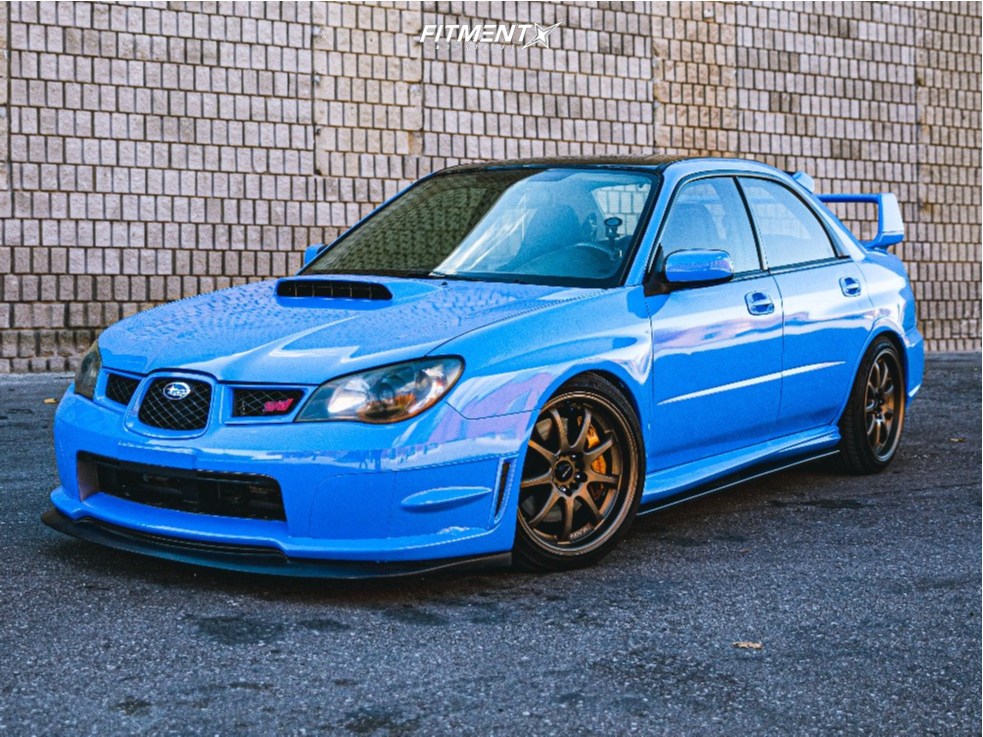 2007 Subaru Impreza WRX STI with 18x9 Work Xd9 and Michelin 225x40