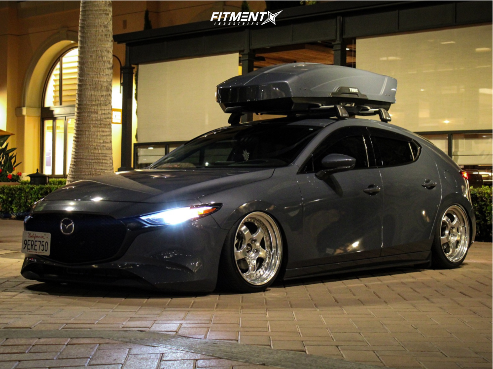 2021 Mazda 3 Premium with 18x10.5 Work Meister S1 3p and Road One