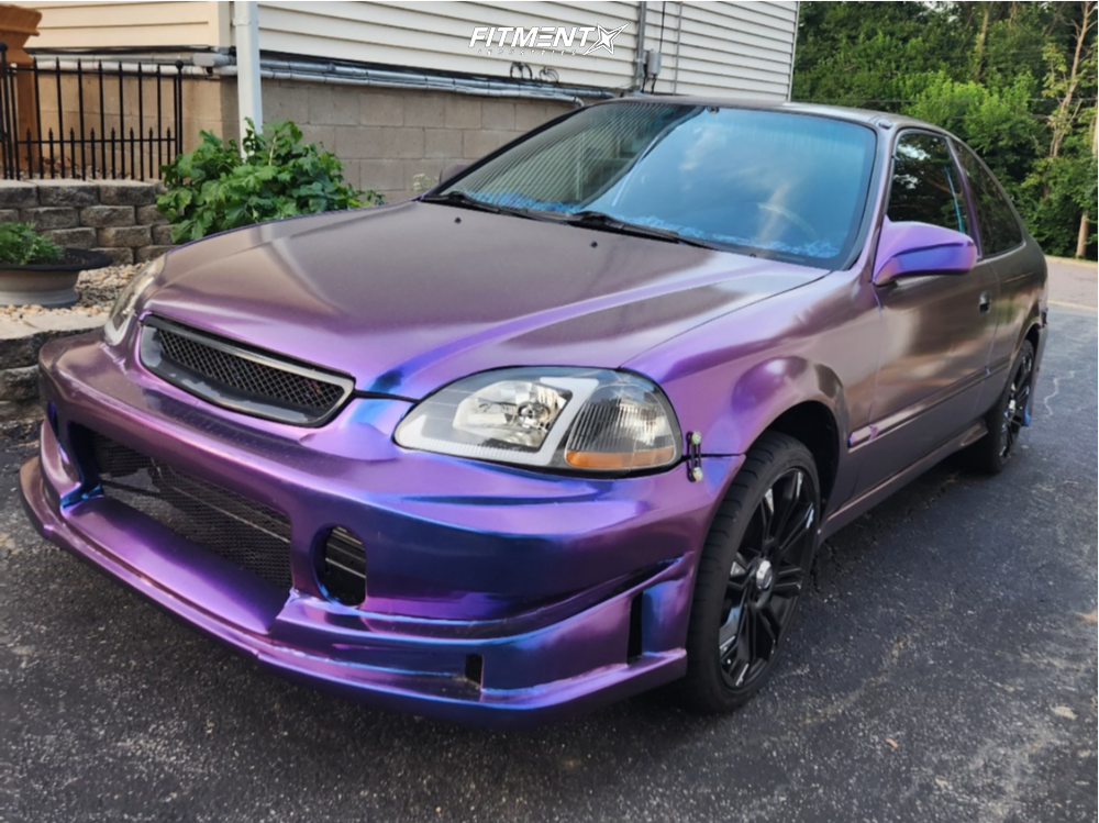 ダイヤモンドページ 1998 Honda Civic HX with 17x7 Enkei Gw8 and Nitto 205x40 on Stock