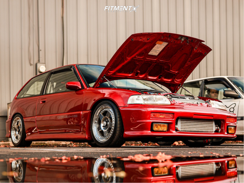 1990 Honda Civic DX with 16x7 Work Cr01 and Nitto 205x40 on