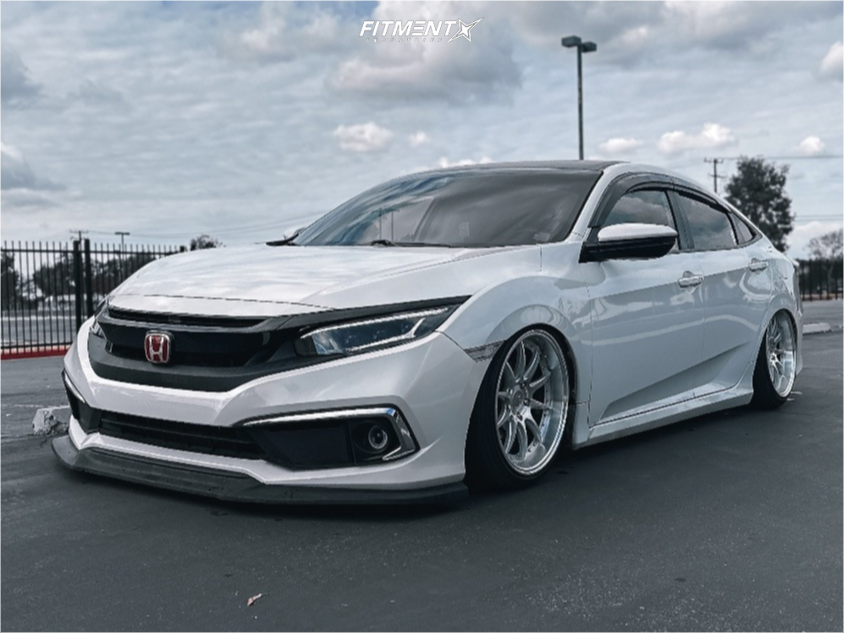 2019 Honda Civic LX with 18x9.5 Aodhan Ds07 and Lionhart 245x40 on
